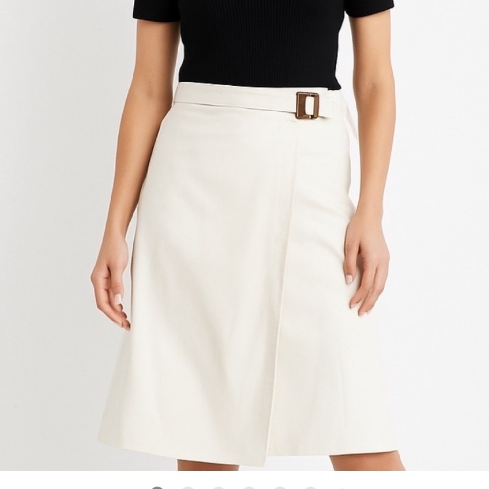 Max Studio Cream Asymmetrical Skirt XS NWT